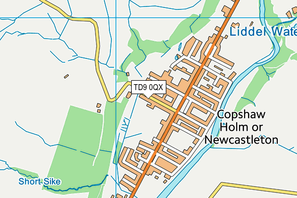 TD9 0QX map - OS VectorMap District (Ordnance Survey) TD9 0QX map - OS VectorMap District (Ordnance Survey)