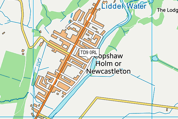 TD9 0RL map - OS VectorMap District (Ordnance Survey)