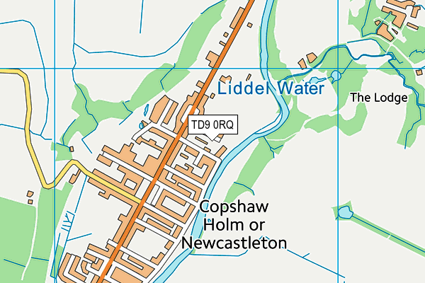 TD9 0RQ map - OS VectorMap District (Ordnance Survey)