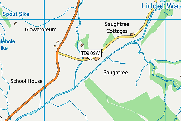 TD9 0SW map - OS VectorMap District (Ordnance Survey) TD9 0SW map - OS VectorMap District (Ordnance Survey)