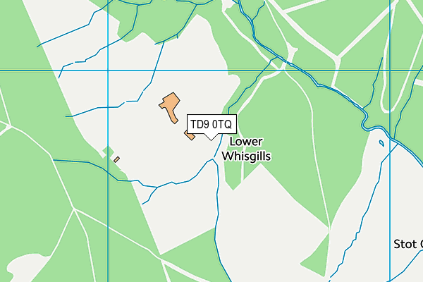 TD9 0TQ map - OS VectorMap District (Ordnance Survey)