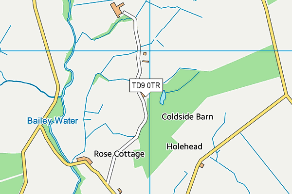 TD9 0TR map - OS VectorMap District (Ordnance Survey) TD9 0TR map - OS VectorMap District (Ordnance Survey)