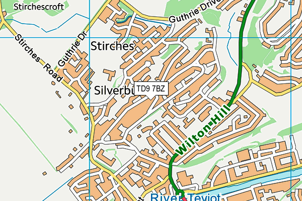 TD9 7BZ map - OS VectorMap District (Ordnance Survey) TD9 7BZ map - OS VectorMap District (Ordnance Survey)