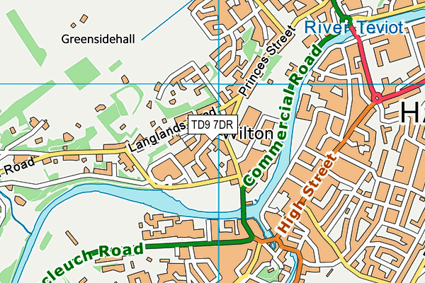 TD9 7DR map - OS VectorMap District (Ordnance Survey) TD9 7DR map - OS VectorMap District (Ordnance Survey)