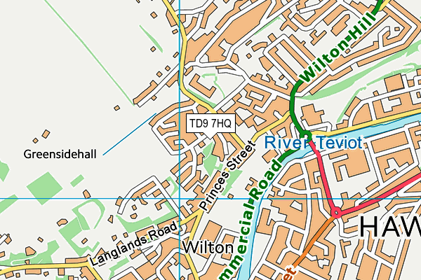 TD9 7HQ map - OS VectorMap District (Ordnance Survey) TD9 7HQ map - OS VectorMap District (Ordnance Survey)