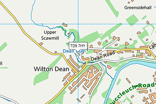 TD9 7HY map - OS VectorMap District (Ordnance Survey) TD9 7HY map - OS VectorMap District (Ordnance Survey)