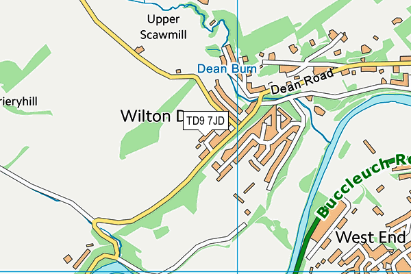 TD9 7JD map - OS VectorMap District (Ordnance Survey) TD9 7JD map - OS VectorMap District (Ordnance Survey)