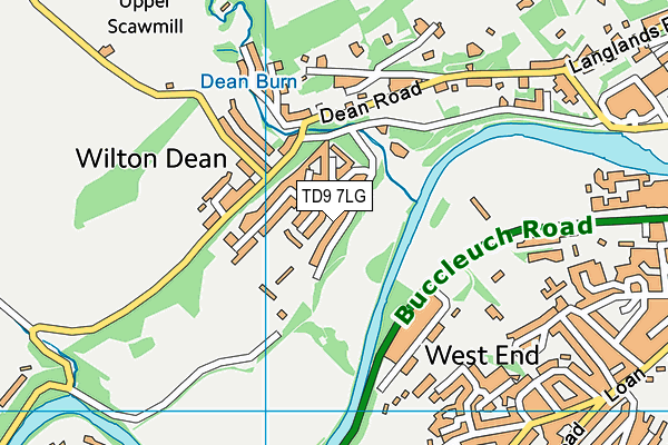 TD9 7LG map - OS VectorMap District (Ordnance Survey) TD9 7LG map - OS VectorMap District (Ordnance Survey)