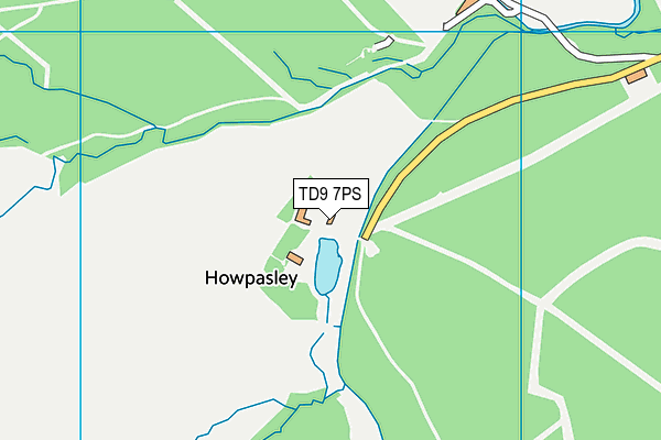 TD9 7PS map - OS VectorMap District (Ordnance Survey)