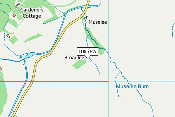 TD9 7PW map - OS VectorMap District (Ordnance Survey) TD9 7PW map - OS VectorMap District (Ordnance Survey)