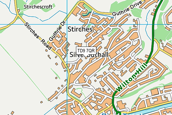 TD9 7QR map - OS VectorMap District (Ordnance Survey) TD9 7QR map - OS VectorMap District (Ordnance Survey)