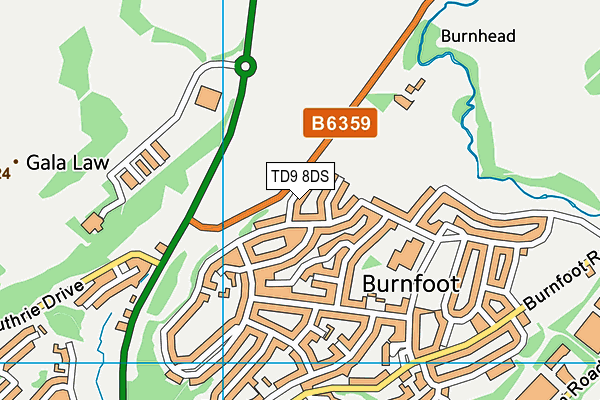 TD9 8DS map - OS VectorMap District (Ordnance Survey) TD9 8DS map - OS VectorMap District (Ordnance Survey)