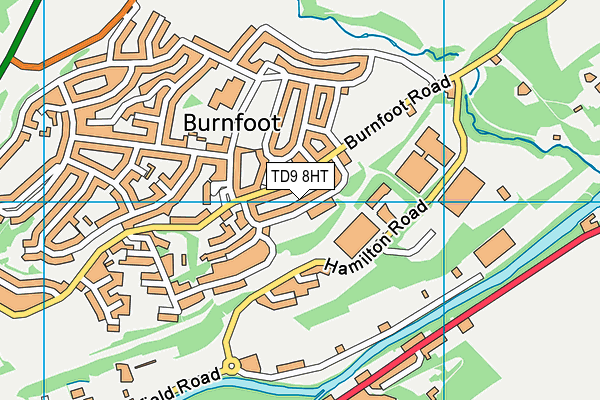 TD9 8HT map - OS VectorMap District (Ordnance Survey)