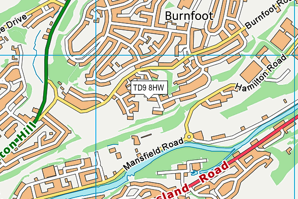 TD9 8HW map - OS VectorMap District (Ordnance Survey) TD9 8HW map - OS VectorMap District (Ordnance Survey)