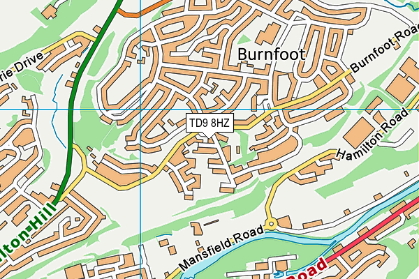 TD9 8HZ map - OS VectorMap District (Ordnance Survey) TD9 8HZ map - OS VectorMap District (Ordnance Survey)