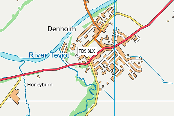 TD9 8LX map - OS VectorMap District (Ordnance Survey) TD9 8LX map - OS VectorMap District (Ordnance Survey)