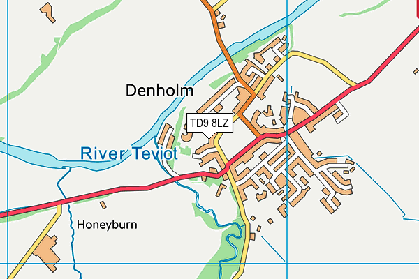 TD9 8LZ map - OS VectorMap District (Ordnance Survey) TD9 8LZ map - OS VectorMap District (Ordnance Survey)