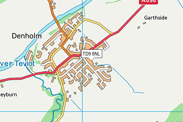 TD9 8NL map - OS VectorMap District (Ordnance Survey) TD9 8NL map - OS VectorMap District (Ordnance Survey)