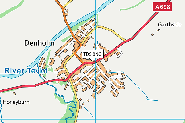 TD9 8NQ map - OS VectorMap District (Ordnance Survey) TD9 8NQ map - OS VectorMap District (Ordnance Survey)