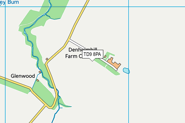 TD9 8PA map - OS VectorMap District (Ordnance Survey) TD9 8PA map - OS VectorMap District (Ordnance Survey)