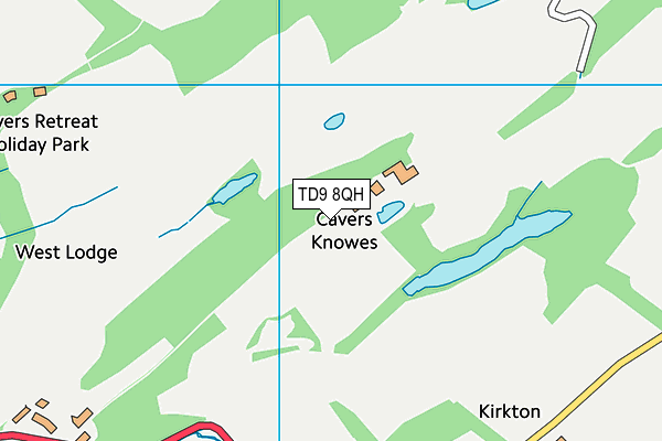 TD9 8QH map - OS VectorMap District (Ordnance Survey) TD9 8QH map - OS VectorMap District (Ordnance Survey)
