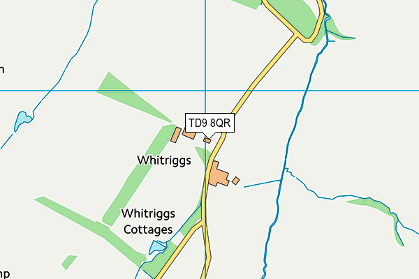 TD9 8QR map - OS VectorMap District (Ordnance Survey) TD9 8QR map - OS VectorMap District (Ordnance Survey)