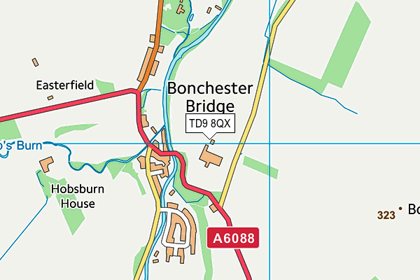 TD9 8QX map - OS VectorMap District (Ordnance Survey) TD9 8QX map - OS VectorMap District (Ordnance Survey)