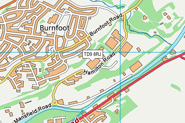 TD9 8RJ map - OS VectorMap District (Ordnance Survey) TD9 8RJ map - OS VectorMap District (Ordnance Survey)