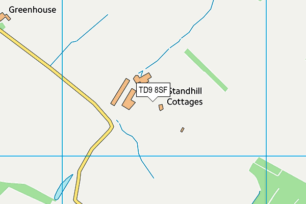 TD9 8SF map - OS VectorMap District (Ordnance Survey) TD9 8SF map - OS VectorMap District (Ordnance Survey)