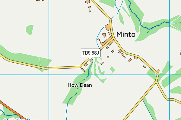 TD9 8SJ map - OS VectorMap District (Ordnance Survey) TD9 8SJ map - OS VectorMap District (Ordnance Survey)