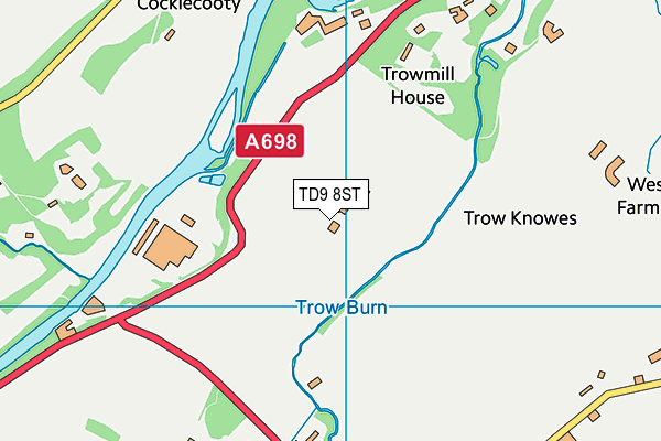 TD9 8ST map - OS VectorMap District (Ordnance Survey) TD9 8ST map - OS VectorMap District (Ordnance Survey)