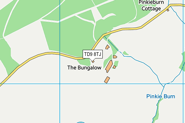 TD9 8TJ map - OS VectorMap District (Ordnance Survey) TD9 8TJ map - OS VectorMap District (Ordnance Survey)