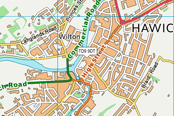 TD9 9DT map - OS VectorMap District (Ordnance Survey) TD9 9DT map - OS VectorMap District (Ordnance Survey)