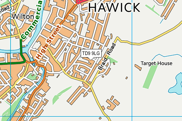 TD9 9LG map - OS VectorMap District (Ordnance Survey)