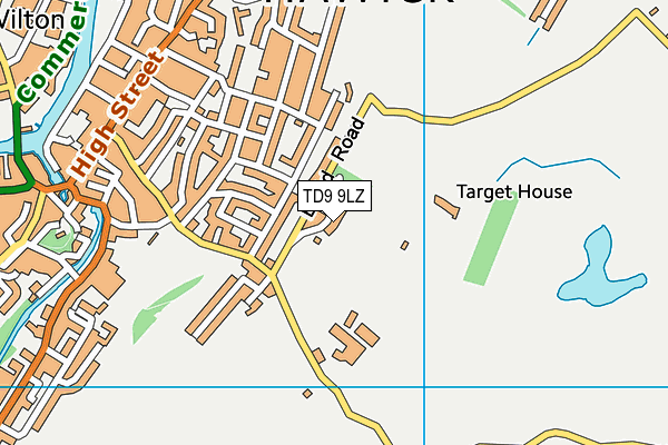 TD9 9LZ map - OS VectorMap District (Ordnance Survey) TD9 9LZ map - OS VectorMap District (Ordnance Survey)