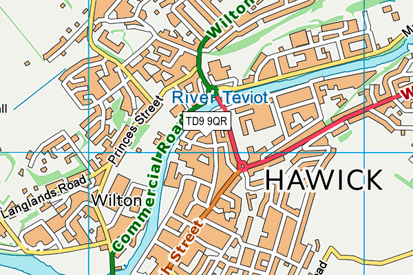 TD9 9QR map - OS VectorMap District (Ordnance Survey) TD9 9QR map - OS VectorMap District (Ordnance Survey)