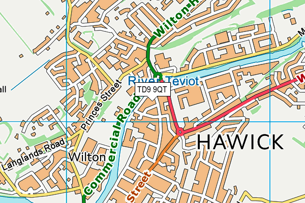 TD9 9QT map - OS VectorMap District (Ordnance Survey) TD9 9QT map - OS VectorMap District (Ordnance Survey)