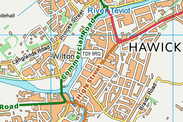 TD9 9RQ map - OS VectorMap District (Ordnance Survey) TD9 9RQ map - OS VectorMap District (Ordnance Survey)