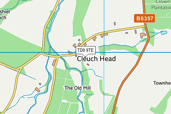 TD9 9TE map - OS VectorMap District (Ordnance Survey) TD9 9TE map - OS VectorMap District (Ordnance Survey)