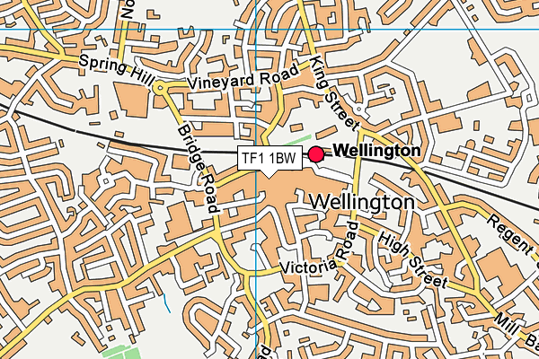 TF1 1BW map - OS VectorMap District (Ordnance Survey) TF1 1BW map - OS VectorMap District (Ordnance Survey)