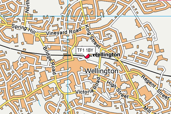 TF1 1BY map - OS VectorMap District (Ordnance Survey) TF1 1BY map - OS VectorMap District (Ordnance Survey)