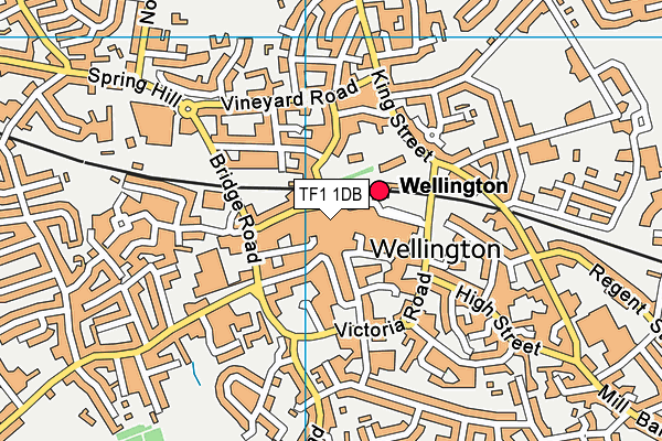 TF1 1DB map - OS VectorMap District (Ordnance Survey) TF1 1DB map - OS VectorMap District (Ordnance Survey)