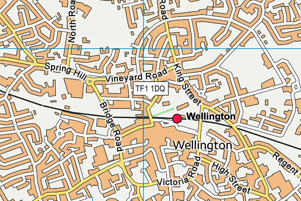 TF1 1DQ map - OS VectorMap District (Ordnance Survey) TF1 1DQ map - OS VectorMap District (Ordnance Survey)