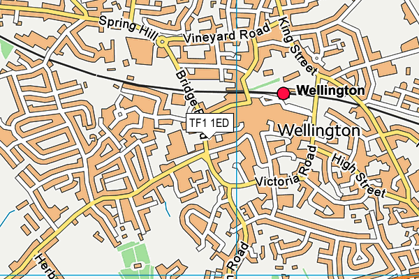 TF1 1ED map - OS VectorMap District (Ordnance Survey) TF1 1ED map - OS VectorMap District (Ordnance Survey)