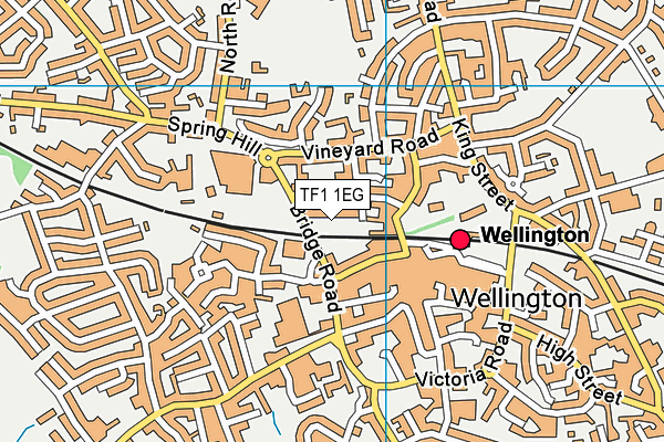 TF1 1EG map - OS VectorMap District (Ordnance Survey) TF1 1EG map - OS VectorMap District (Ordnance Survey)