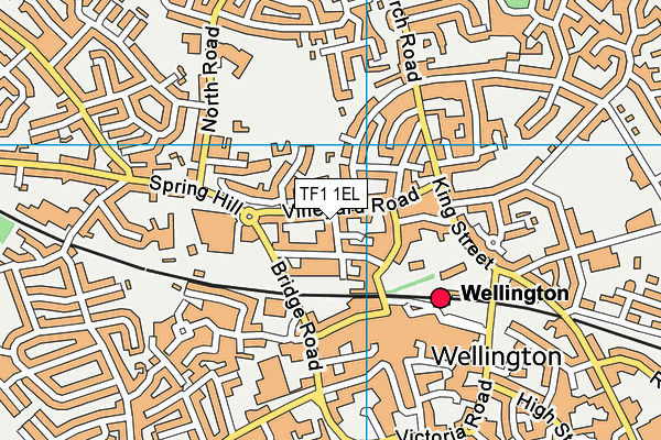 TF1 1EL map - OS VectorMap District (Ordnance Survey) TF1 1EL map - OS VectorMap District (Ordnance Survey)