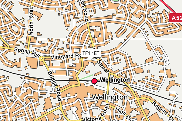 TF1 1ET map - OS VectorMap District (Ordnance Survey) TF1 1ET map - OS VectorMap District (Ordnance Survey)