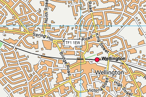 TF1 1EW map - OS VectorMap District (Ordnance Survey) TF1 1EW map - OS VectorMap District (Ordnance Survey)