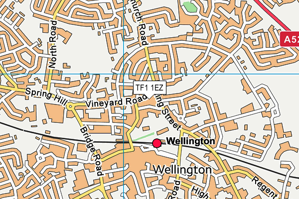 TF1 1EZ map - OS VectorMap District (Ordnance Survey) TF1 1EZ map - OS VectorMap District (Ordnance Survey)