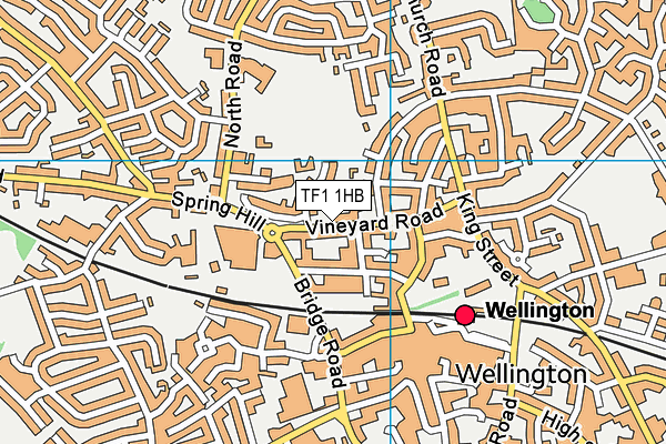 TF1 1HB map - OS VectorMap District (Ordnance Survey) TF1 1HB map - OS VectorMap District (Ordnance Survey)